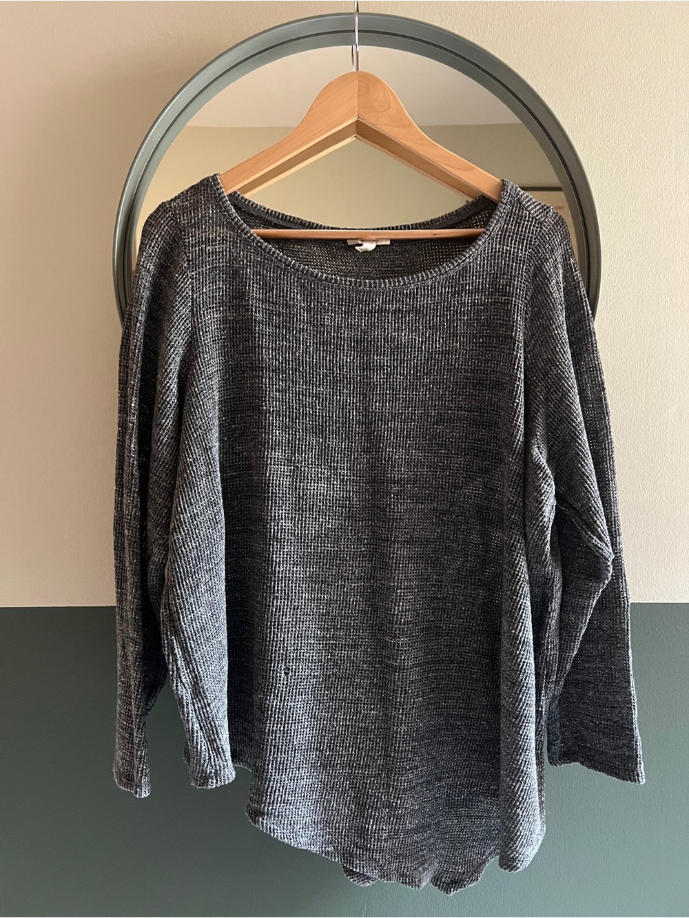 Gray Open Knit Sweater — XL — Eileen Fisher